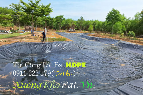Trải bạt ao hồ cà phê
